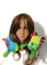 Load image into Gallery viewer, Travel Pillow Llama Shape Essential for Airplane Travel and Road Trips Green Color