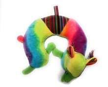 Load image into Gallery viewer, Travel Pillow Llama Shape Essential for Airplane Travel and Road Trips Green Color