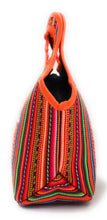 Load image into Gallery viewer, Lunch Box, Handbag, Multicolor, Zippered Peruvian Textile Design 11" Tall