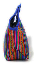 Load image into Gallery viewer, Lunch Box, Handbag, Multicolor, Zippered Peruvian Textile Design 11" Tall