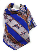 Load image into Gallery viewer, Manta Throw Blanket Manta Peruvian Art, Textile Multicolor Royal Blue