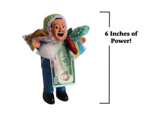 Load image into Gallery viewer, Peruvian Ekeko God of Abundance, Prosperity and Good Luck Amulet Blue 6&quot; Tall