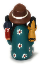 Load image into Gallery viewer, Peruvian Folk Art Pottery Storyteller Country Woman with Kids Figurine Multicolor Ceramic. Andean Version 5&quot; Tall.