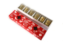 Load image into Gallery viewer, Frosted Shot Glasses Engraved with Gold Color Peruvian Style Inca Culture Set of 6 Pieces