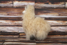 Load image into Gallery viewer, Baby Alpaca Llama Figurine Peruvian Stuffed fur Llama Beige Color 6.25&quot; Tall