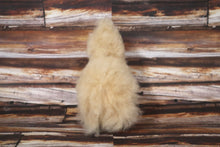 Load image into Gallery viewer, Baby Alpaca Llama Figurine Peruvian Stuffed fur Llama Beige Color 6.25&quot; Tall