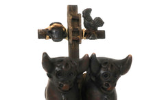 Load image into Gallery viewer, Pucara Bulls Toritos de Pucara Peruvian Ceramic Bulls Amulet Antiqued Pottery Brown Color 9&quot; Tall