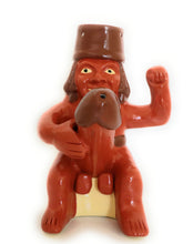Load image into Gallery viewer, Erotic Ceramic Jug Vase Peruvian Reproduction Huaco Moche Culture with Liner Glaze 8.26&quot; Tall