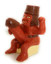 Load image into Gallery viewer, Erotic Ceramic Jug Vase Peruvian Reproduction Huaco Moche Culture with Liner Glaze 8.26&quot; Tall