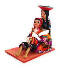 Load image into Gallery viewer, Cholitos Figurines Dolls Peruvian Folk Customs Cholito Lying Down 6.5&quot; Tall