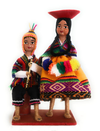 Cholitos Figurines Dolls Peruvian Folk Customs Tikawaraka 6.5