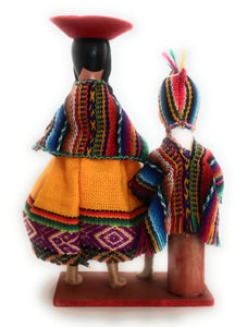 Cholitos Figurines Dolls Peruvian Folk Customs Tikawaraka 6.5" Tall