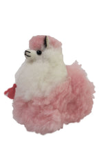Load image into Gallery viewer, Llama Figurine Original Fur Stuffed Animal Light Pink &amp; White Color 6.5&quot; Inch.