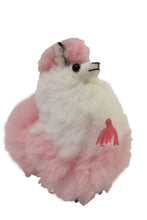 Load image into Gallery viewer, Llama Figurine Original Fur Stuffed Animal Light Pink &amp; White Color 6.5&quot; Inch.