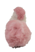 Load image into Gallery viewer, Llama Figurine Original Fur Stuffed Animal Light Pink &amp; White Color 6.5&quot; Inch.