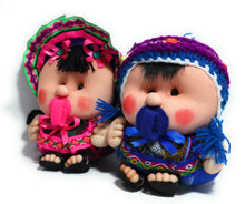 Load image into Gallery viewer, Andean Babies with Traditional Andean Attire made with Peruvian Textiles 6.5" Tall Set of 2