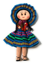 Load image into Gallery viewer, Rag Doll, Cholita Traditional Attire of Countrywoman of The Andes. Handcrafted Decorative Doll. 13.5&quot; Tall.