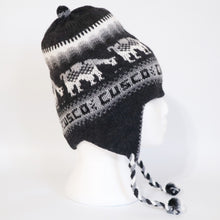 Load image into Gallery viewer, Chullo Alpaca Wool Blend Hat with Earflaps Reversible Light Gray/Rat Gray Unisex