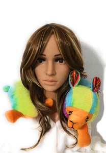 Travel Pillow Llama Shape Essential for Airplane Travel and Road Trips Orange Color