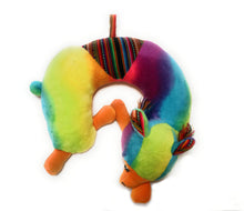 Load image into Gallery viewer, Travel Pillow Llama Shape Essential for Airplane Travel and Road Trips Orange Color