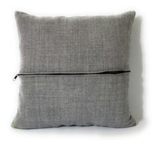 Load image into Gallery viewer, Embroidered Wool Cushion Cover Moche Culture Deity Gray 16" L x 16.75" W