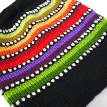 Load image into Gallery viewer, Alpaca Wool Beanie Hat Multicolor Small Dots Black Color Medium Unisex