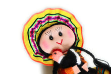 Load image into Gallery viewer, Rag Doll, Cholita Traditional Attire of Countrywoman of The Andes. Handcrafted Decorative Doll. 13.5" Tall.