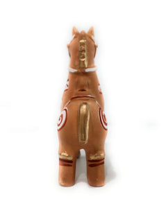 Pucara Horse Natural Color Ceramic  Peruvian Folk Art Pottery Caballo de Pucara Terra-Cotta Natural Color Prosperity Good Luck Amulet 7.5 Inch Tall