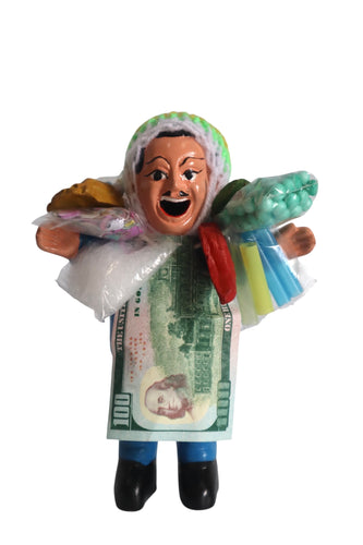 Peruvian Ekeko God of Abundance, Prosperity and Good Luck Amulet Blue 6