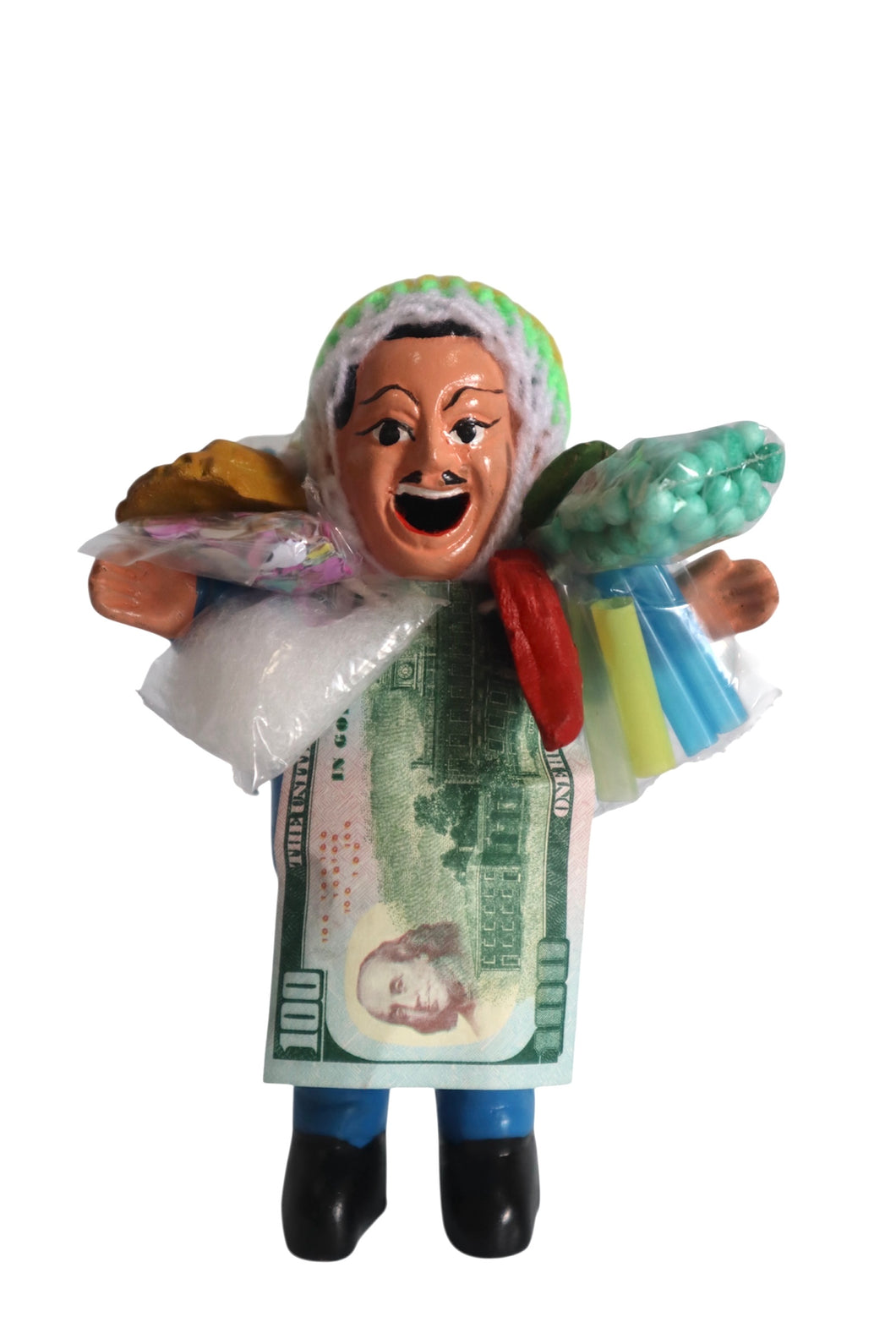 Peruvian Ekeko God of Abundance, Prosperity and Good Luck Amulet Blue 6