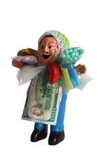 Load image into Gallery viewer, Peruvian Ekeko God of Abundance, Prosperity and Good Luck Amulet Blue 6&quot; Tall