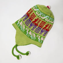 Load image into Gallery viewer, Chullo Alpaca Wool Blend Hat with Earflaps Reversible Pistachio/Green Lime Unisex