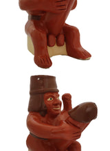 Load image into Gallery viewer, Erotic Ceramic Jug Vase Peruvian Reproduction Huaco Moche Culture with Liner Glaze 8.26&quot; Tall