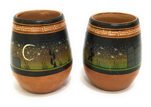 Ceramic Vessels Hand Painted Inca Design 4