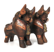 Load image into Gallery viewer, Pucara Bulls Antiqued Toritos de Pucara Ceramic Little Pucara Bulls. 5&quot; Tall Set of 2