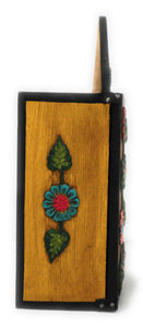 Diorama Retablo Wood Box Harvesting of Prickly Pear Cactus Fruit "Tuna" Scene. 7.5" Tall