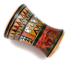 Load image into Gallery viewer, Wood Kero Rustic Vase Inca Culture Hand-Painted 5.25&quot; Tall