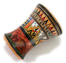 Load image into Gallery viewer, Wood Kero Rustic Vase Inca Culture Hand-Painted 5.25&quot; Tall