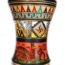 Load image into Gallery viewer, Wood Kero Rustic Vase Inca Culture Hand-Painted 5.25&quot; Tall