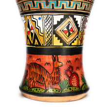 Load image into Gallery viewer, Wood Kero Rustic Vase Inca Culture Hand-Painted 5.25&quot; Tall