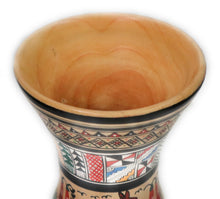 Load image into Gallery viewer, Wood Kero Rustic Vase Inca Culture Hand-Painted 5.25&quot; Tall