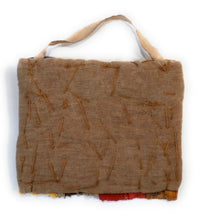 Load image into Gallery viewer, Funerary Dolls, Fertility Amulet Wall Hanging. Four Dolls Wrapped on Handwoven Traditional Peruvian Textile. 8&quot; W x 6&quot; H.