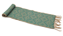 Load image into Gallery viewer, Alpaca Wool Blend Scarf Authentic Peruvian Natural Fiber Wool 60&quot;L x 8&quot;W. Camel &amp; Teal. UNISEX.