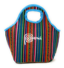 Load image into Gallery viewer, Lunch Box, Handbag, Multicolor, Zippered Peruvian Textile Design 11&quot; Tall