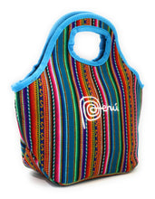 Load image into Gallery viewer, Lunch Box, Handbag, Multicolor, Zippered Peruvian Textile Design 11&quot; Tall
