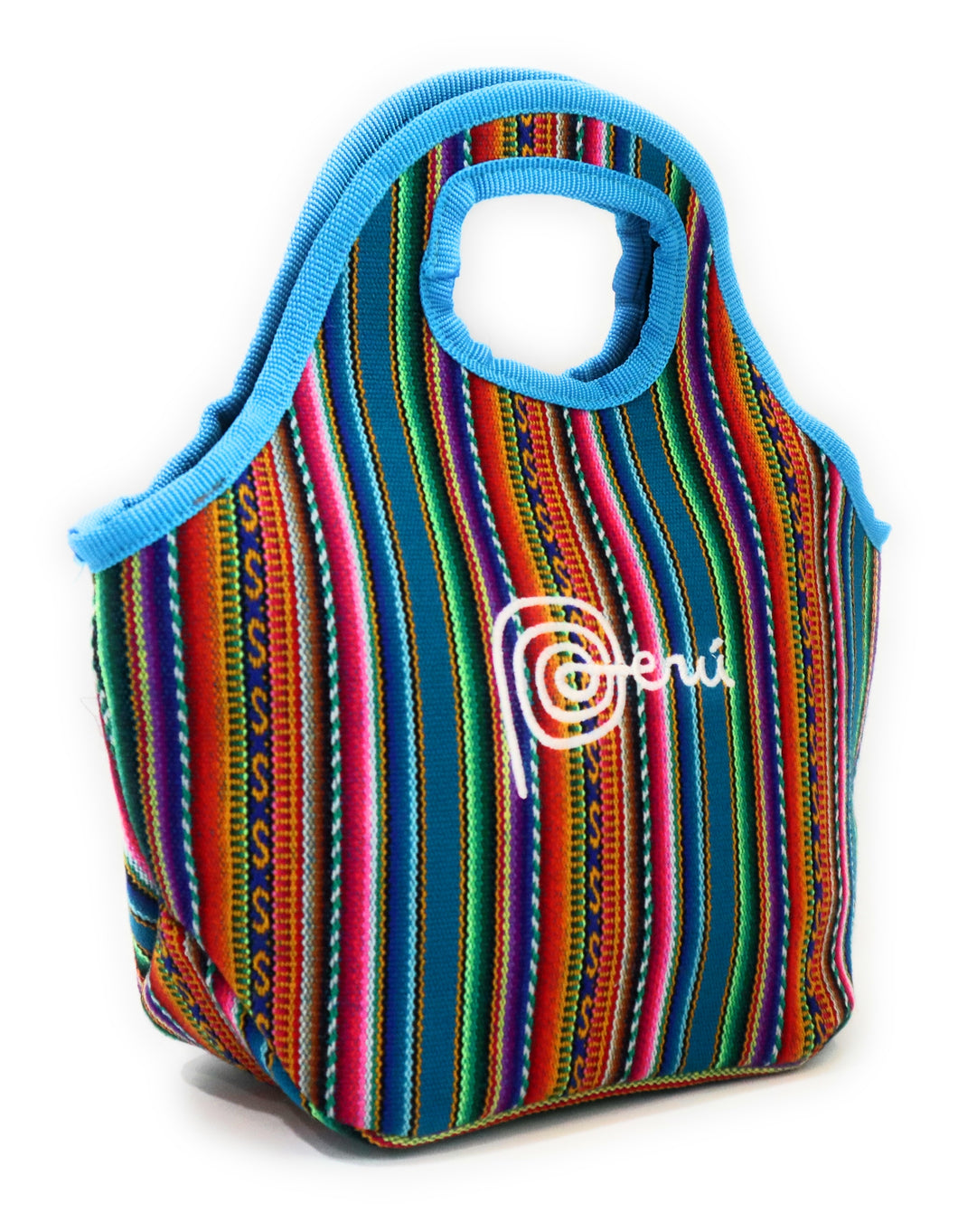 Lunch Box, Handbag, Multicolor, Zippered Peruvian Textile Design 11