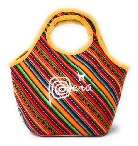 Lunch Box, Handbag, Multicolor, Zippered Peruvian Textile Design 11
