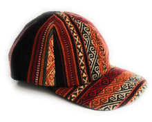 Load image into Gallery viewer, Handwoven Textile Back Strap Cap Visor Adjustable. Multicolor, Unisex.