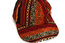Load image into Gallery viewer, Handwoven Textile Back Strap Cap Visor Adjustable. Multicolor, Unisex.