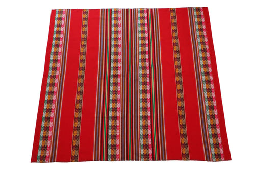 Manta Throw Blanket Manta Peruvian Art, Textile Multicolor, Red, Yellow, Brown